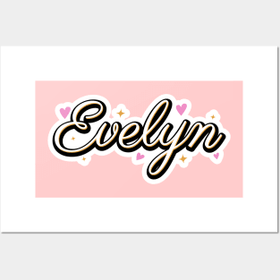 Evelyn name cute design Posters and Art